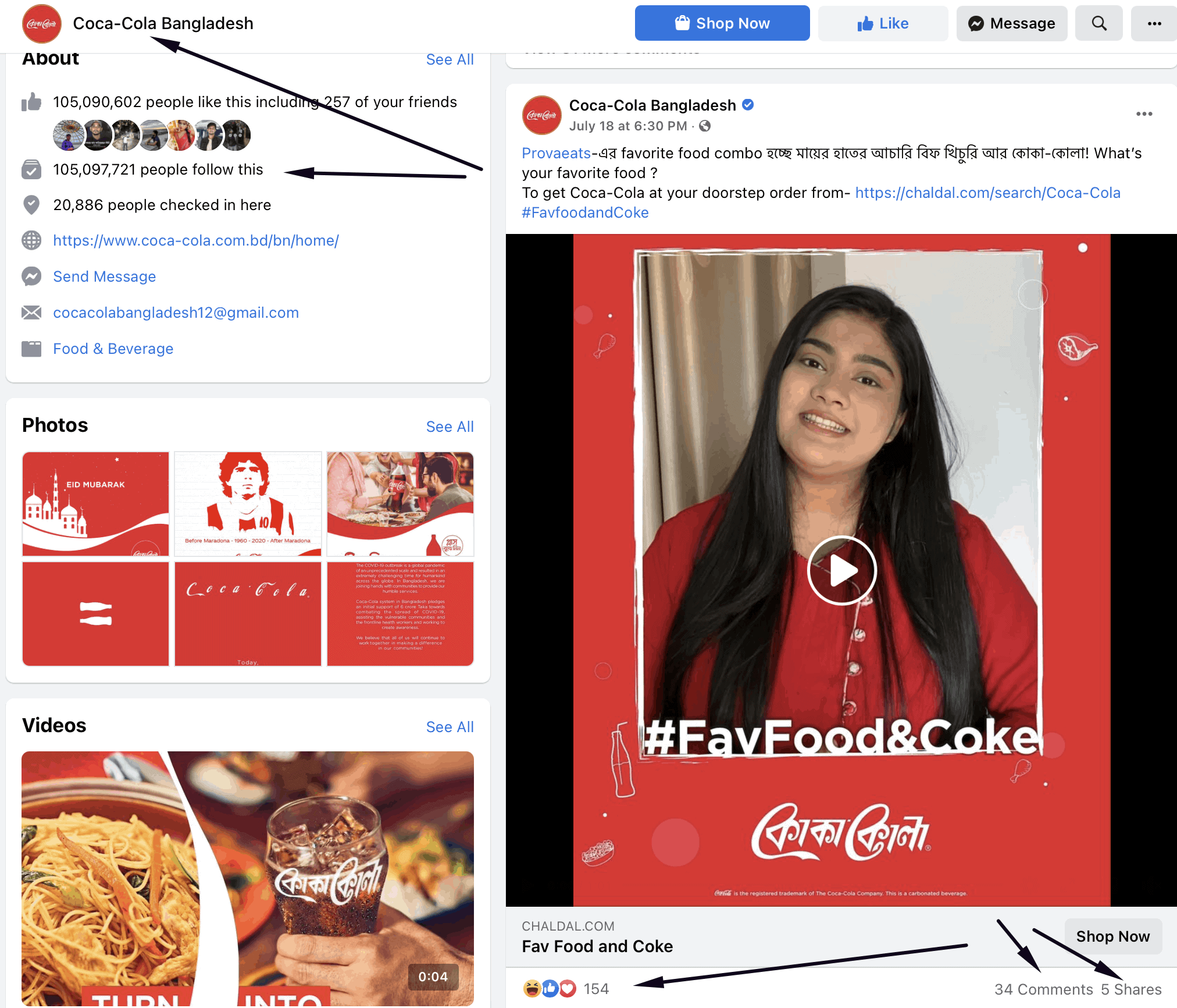 Cocacola Bangladesh Engagements